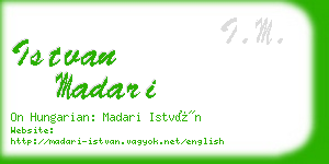 istvan madari business card